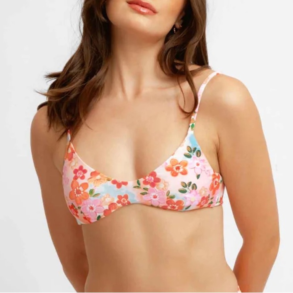 Blackbough Natalie Scoop Neck Bikini Top Sugarplum Size XL